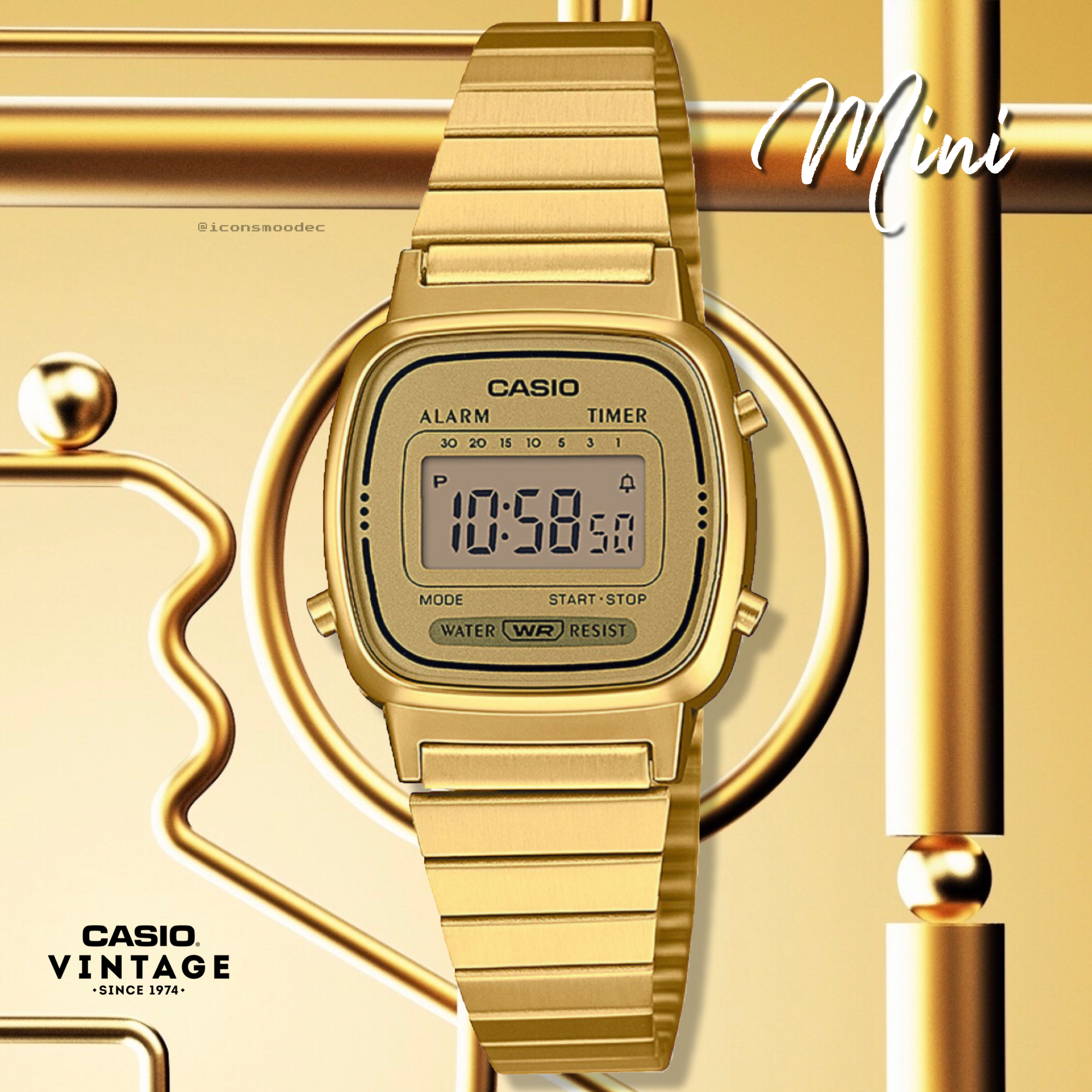 Casio Originales Reloj Tipo Casio Vintage Casio Mini LA670WGA-9