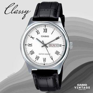 1. Reloj Casio Analógico con correa de cuero para hombre MTP-V006L-7B Original con garantía en Ecuador